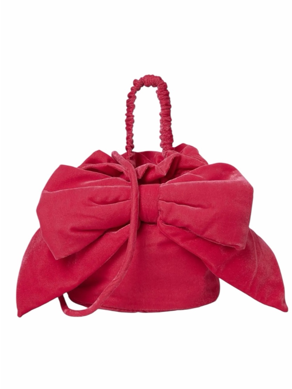 Free People Pink Belle Velvet Bow Bag NWT